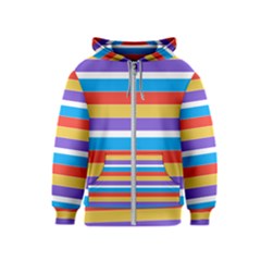 Stripes Pattern Design Lines Kids  Zipper Hoodie