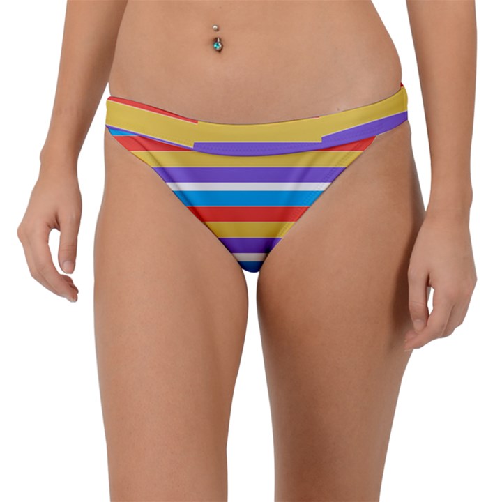 Stripes Pattern Design Lines Band Bikini Bottoms