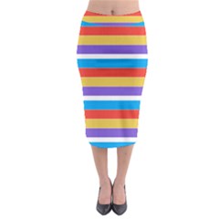 Stripes Pattern Design Lines Midi Pencil Skirt