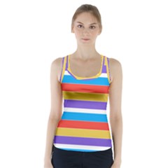 Stripes Pattern Design Lines Racer Back Sports Top