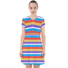 Stripes Pattern Design Lines Adorable In Chiffon Dress