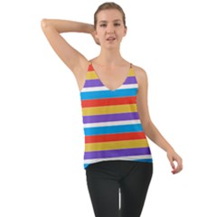 Stripes Pattern Design Lines Chiffon Cami