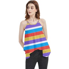 Stripes Pattern Design Lines Flowy Camisole Tank Top