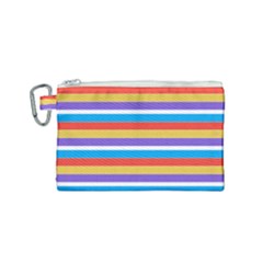 Stripes Pattern Design Lines Canvas Cosmetic Bag (small)