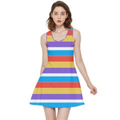 Stripes Pattern Design Lines Inside Out Reversible Sleeveless Dress