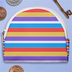 Stripes Pattern Design Lines Horseshoe Style Canvas Pouch