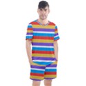 Stripes Pattern Design Lines Men s Mesh T-Shirt and Shorts Set View1