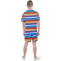 Stripes Pattern Design Lines Men s Mesh T-Shirt and Shorts Set View2