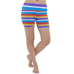 Stripes Pattern Design Lines Lightweight Velour Yoga Shorts