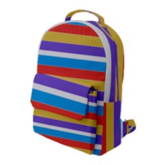 Stripes Pattern Design Lines Flap Pocket Backpack (large)