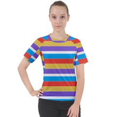 Stripes Pattern Design Lines Women s Sport Raglan T-shirt