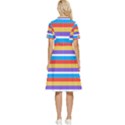 Stripes Pattern Design Lines Button Top Knee Length Dress View2