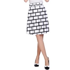 Bricks Wall Pattern Seamless A-line Skirt