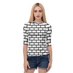 Bricks Wall Pattern Seamless Quarter Sleeve Raglan T-shirt