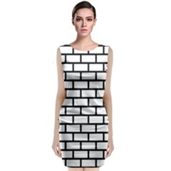 Bricks Wall Pattern Seamless Classic Sleeveless Midi Dress