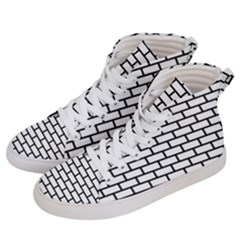 Bricks Wall Pattern Seamless Women s Hi-top Skate Sneakers