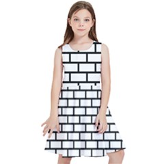 Bricks Wall Pattern Seamless Kids  Skater Dress