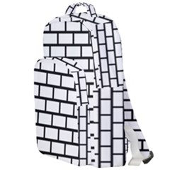 Bricks Wall Pattern Seamless Double Compartment Backpack