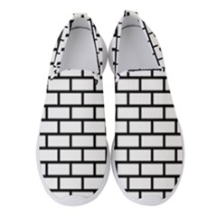 Bricks Wall Pattern Seamless Women s Slip On Sneakers