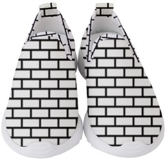 Bricks Wall Pattern Seamless Kids  Slip On Sneakers