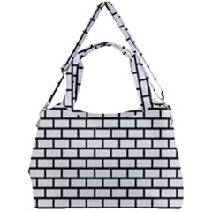 Bricks Wall Pattern Seamless Double Compartment Shoulder Bag by Maspions