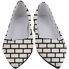 Bricks Wall Pattern Seamless Women s Block Heels 