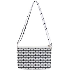 Bricks Wall Pattern Seamless Double Gusset Crossbody Bag