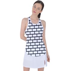 Bricks Wall Pattern Seamless Racer Back Mesh Tank Top