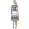 Bricks Wall Pattern Seamless Button Top Knee Length Dress View2