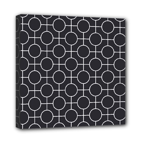 Geometric Pattern Design White Mini Canvas 8  X 8  (stretched)