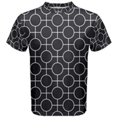 Geometric Pattern Design White Men s Cotton T-shirt