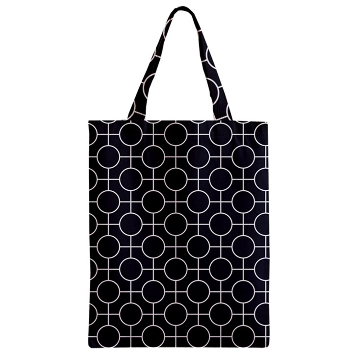 Geometric Pattern Design White Zipper Classic Tote Bag