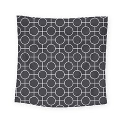 Geometric Pattern Design White Square Tapestry (small)