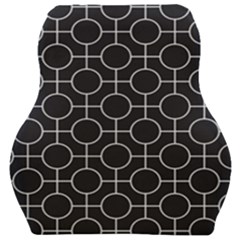 Geometric Pattern Design White Car Seat Velour Cushion 