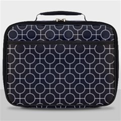 Geometric Pattern Design White Full Print Lunch Bag