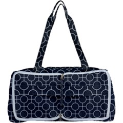 Geometric Pattern Design White Multi Function Bag