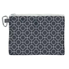 Geometric Pattern Design White Canvas Cosmetic Bag (xl)