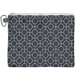 Geometric Pattern Design White Canvas Cosmetic Bag (xxxl)