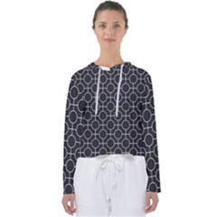 Geometric Pattern Design White Women s Slouchy Sweat