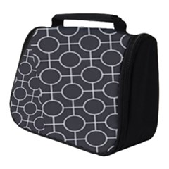 Geometric Pattern Design White Full Print Travel Pouch (small)