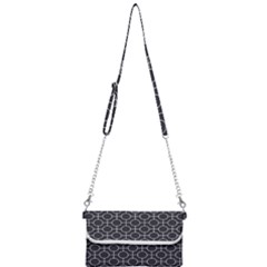 Geometric Pattern Design White Mini Crossbody Handbag