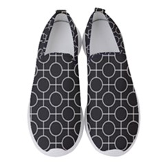 Geometric Pattern Design White Women s Slip On Sneakers