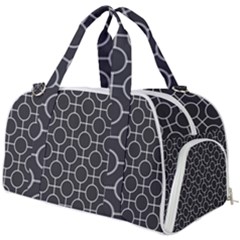 Geometric Pattern Design White Burner Gym Duffel Bag