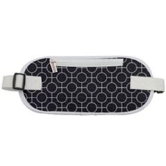 Geometric Pattern Design White Rounded Waist Pouch