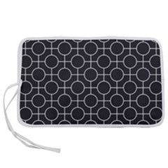 Geometric Pattern Design White Pen Storage Case (m)