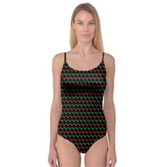 Geometric Pattern Design Line Camisole Leotard 