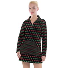 Geometric Pattern Design Line Women s Long Sleeve Casual Dress