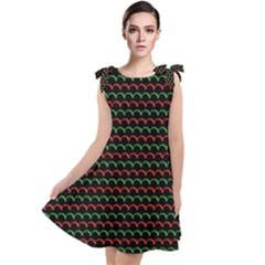 Geometric Pattern Design Line Tie Up Tunic Dress by Maspions