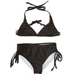 Geometric Pattern Design Line Kids  Classic Bikini Set