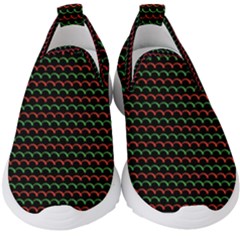 Geometric Pattern Design Line Kids  Slip On Sneakers